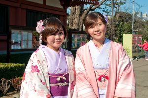 冬の着物姿
