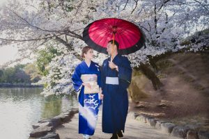 着物姿の外国人