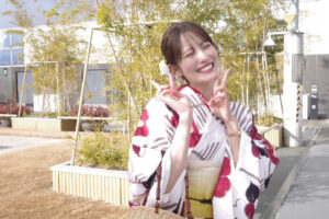 着物を着て写真撮影