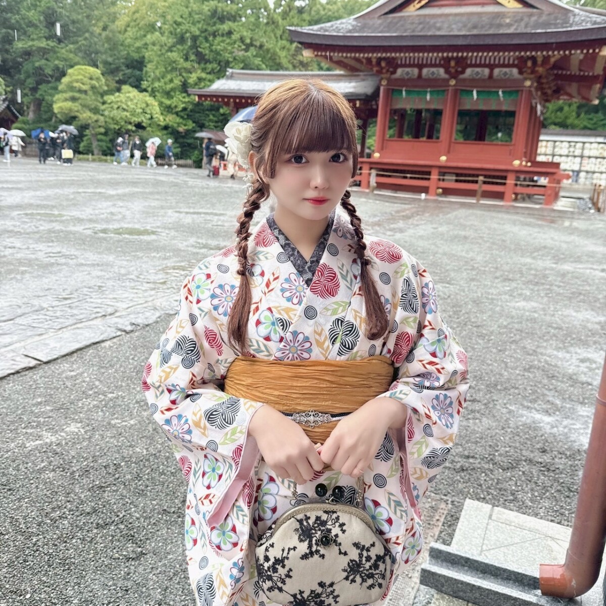 Simple kimono rental style at Asakusa Kimono Rental WARAKU