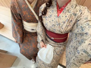 東京で着物をレンタルした女性