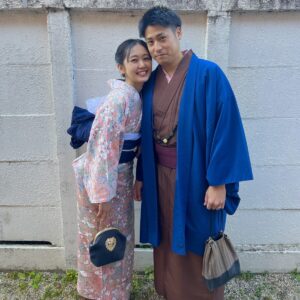 京都の着物レンタル和楽|カップルでアンティーク着物