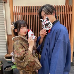 京都でカップルの着物レンタル