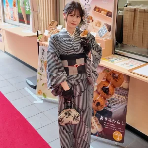 ストライプの大正ロマン着物