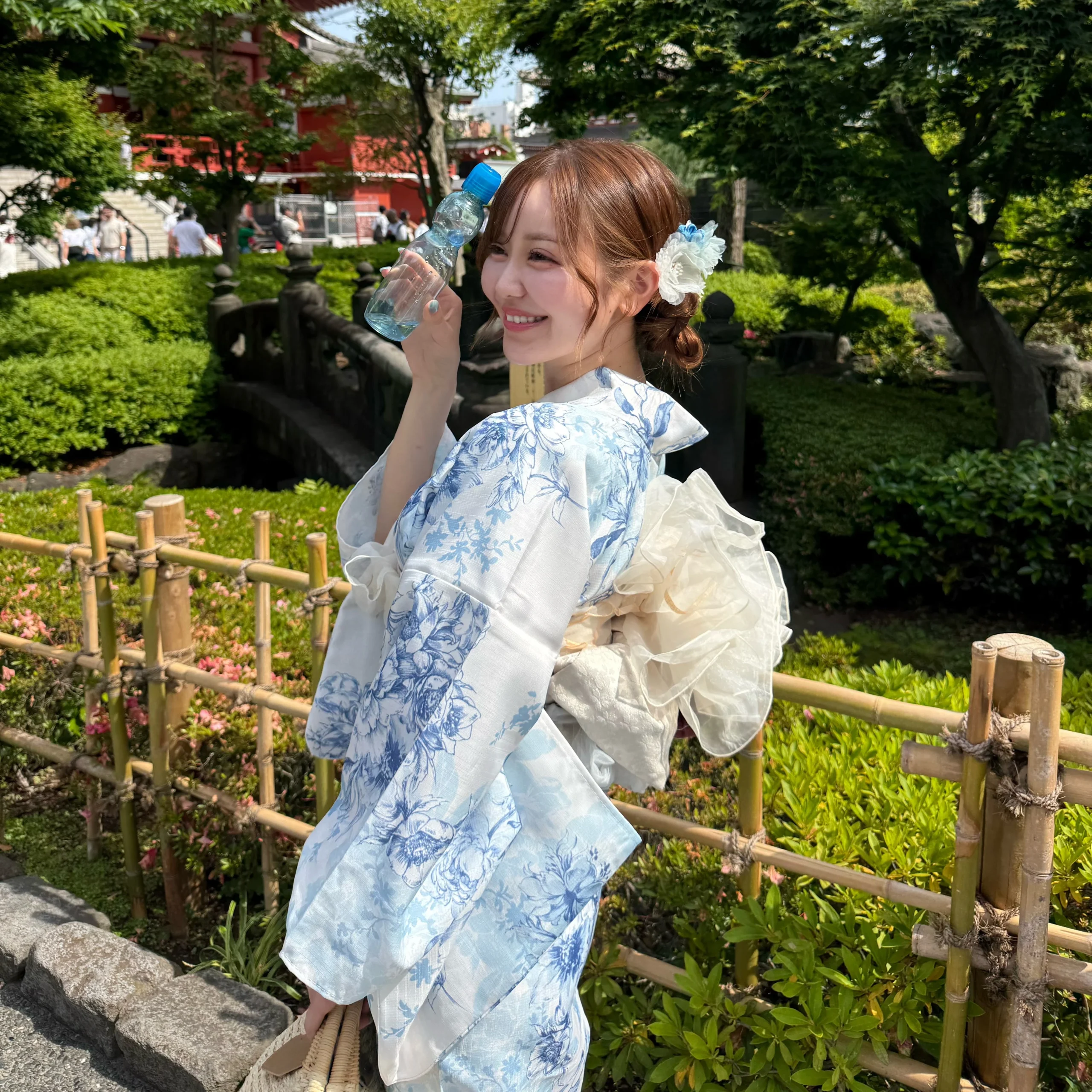 Full set yukata plan at Waraku Kyoto