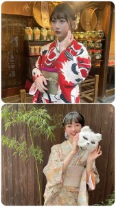 上が振袖、下が着物