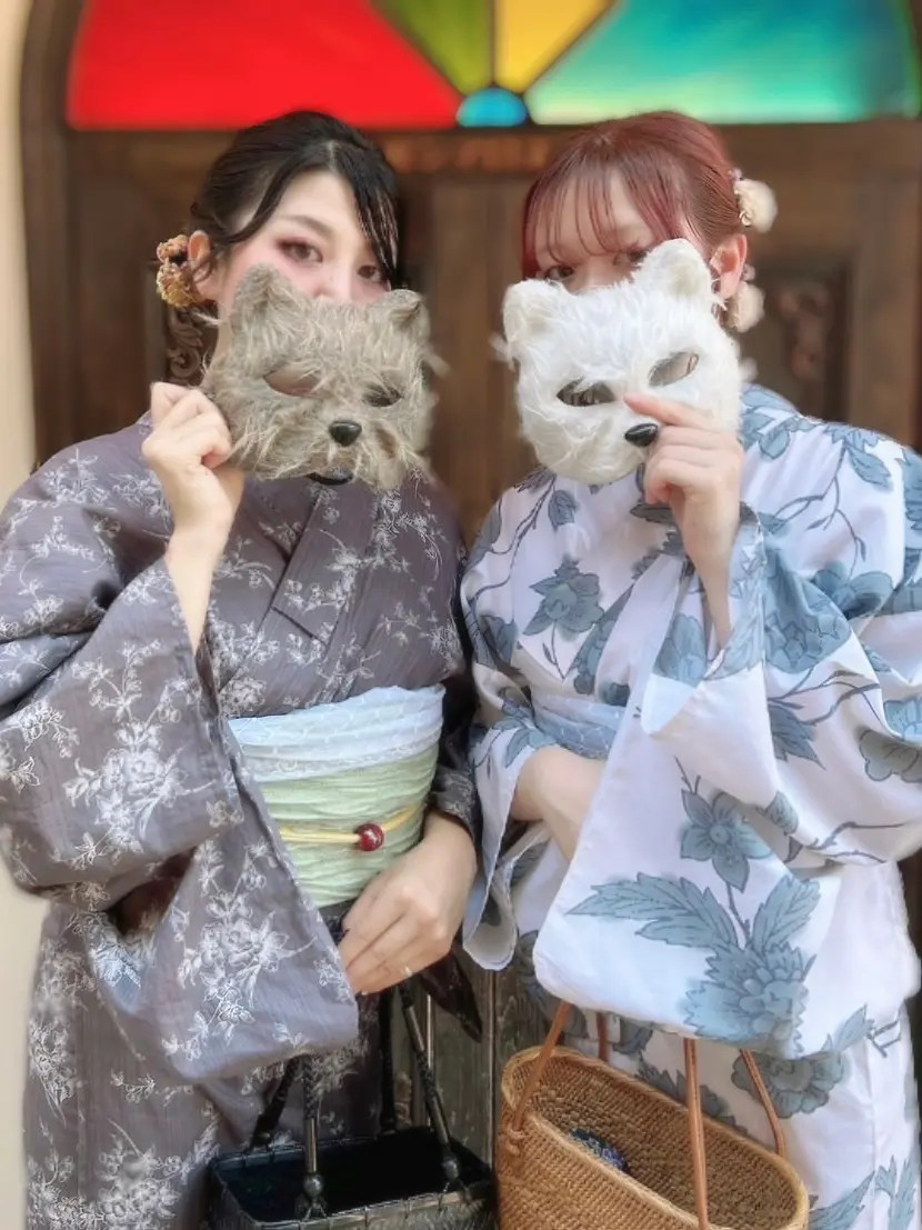 グレーのくすみ浴衣