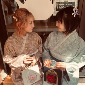 お友達とかわいい着物レンタル