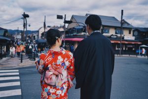 カップルで着物散策