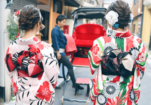 着物で人力車プラン