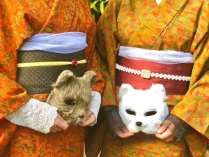 友達と浅草でレトロ系着物をレンタル