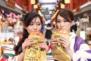 袴レンタルして花月堂へ