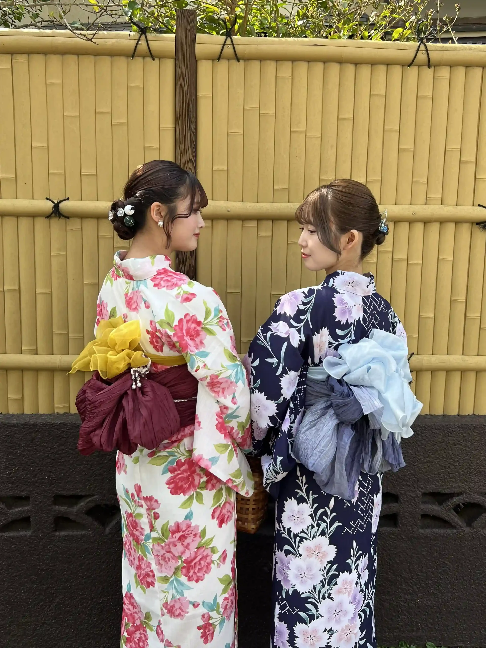 王道古典花柄浴衣