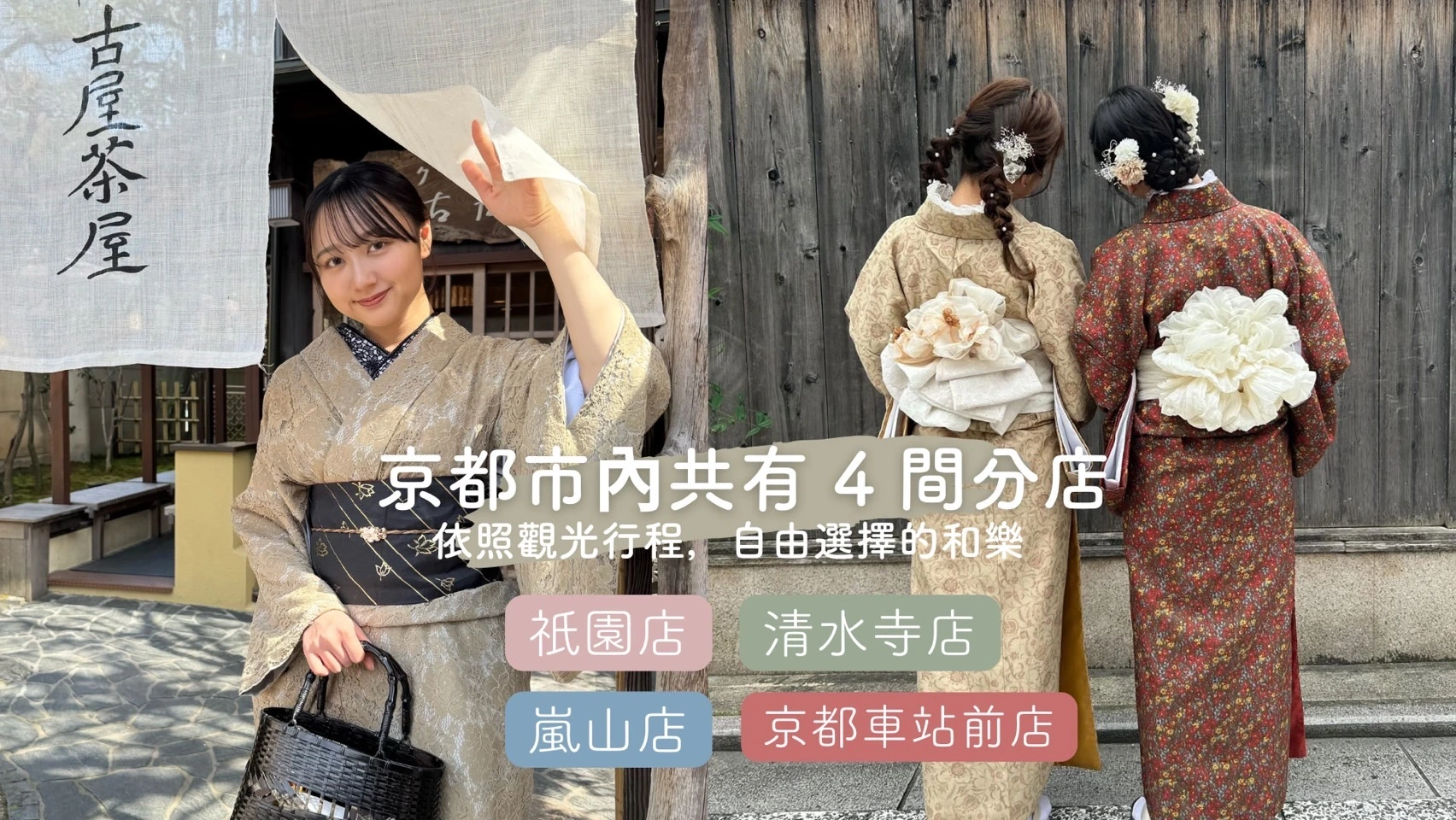 京都和服出租 和樂 門市一覽